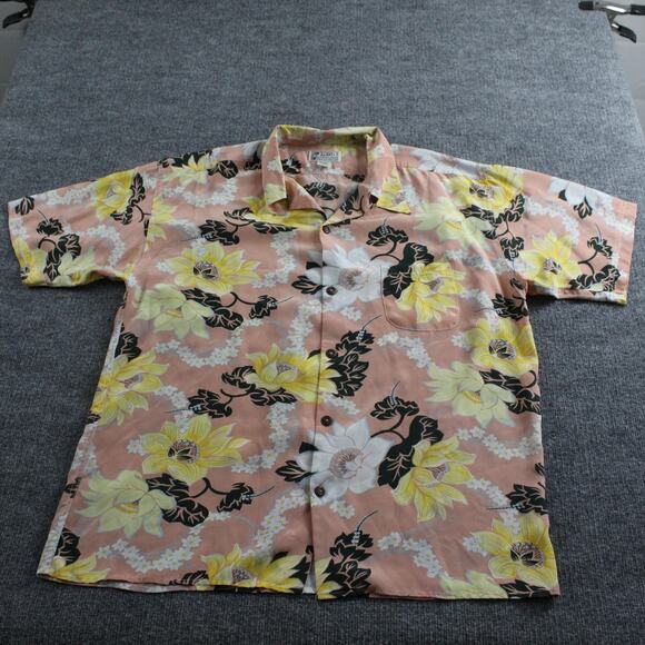 Avanti Shirt Mens 2XL Silk Hawaiian Aloha Button Front Floral Colorful Tropical - Picture 1 of 6
